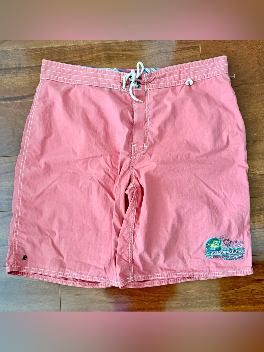 Vintage Ralph Lauren Sporting Goods Patch Pink Men’s BoardShorts